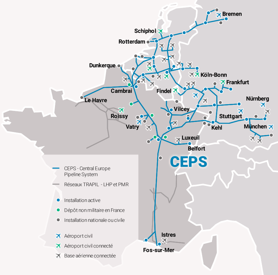 Carte du réseau CEPS